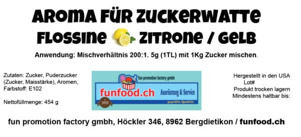 Aromastoff für Zuckerwatte, Zitrone