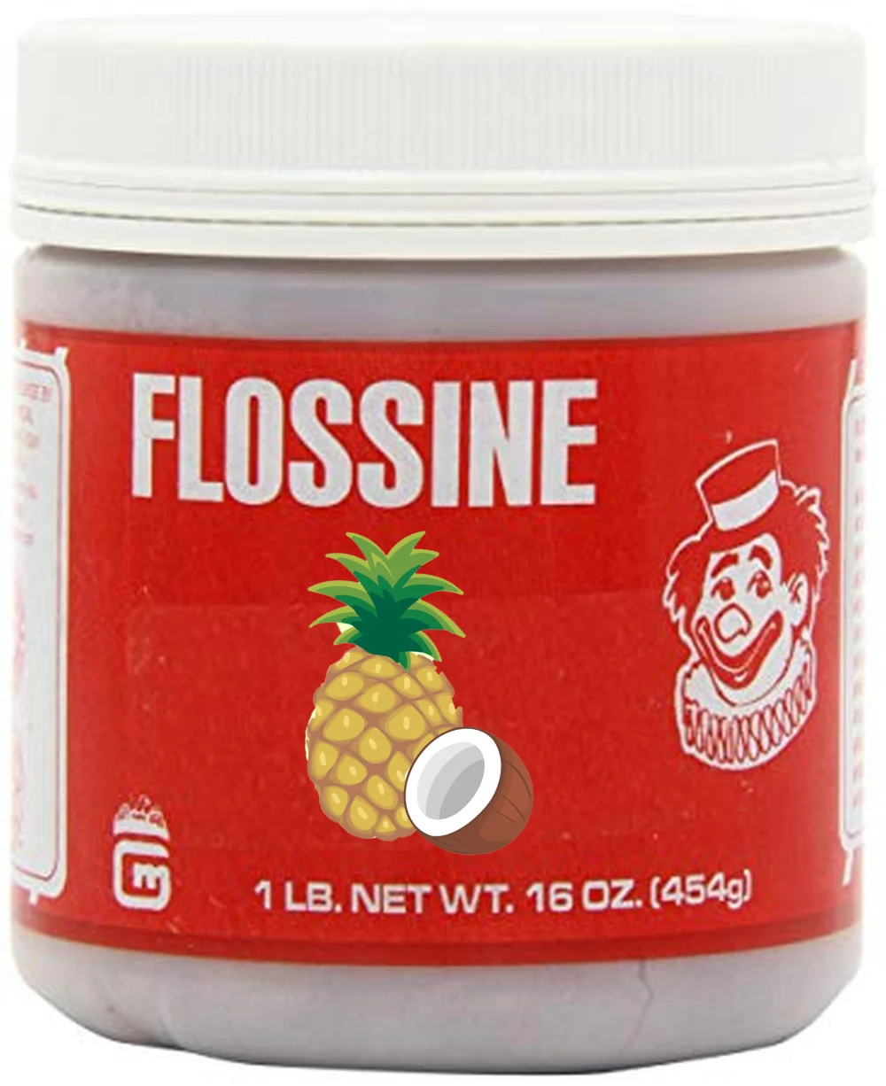 Aroma für Zuckerwatte,  Flossine Piña Colada Pineapple pink 0,454 kg