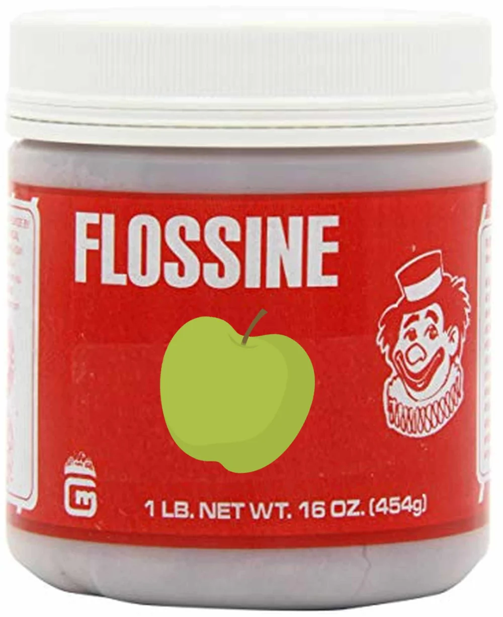 Aroma für Zuckerwatte,  Flossine Apfel grün 0,454 kg