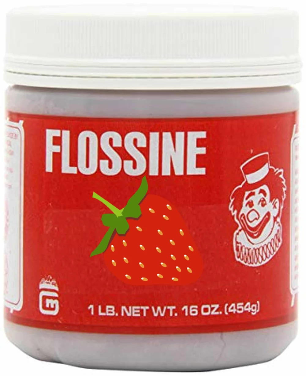Aroma für Zuckerwatte, Flossine Erdbeere pink 0,454 kg