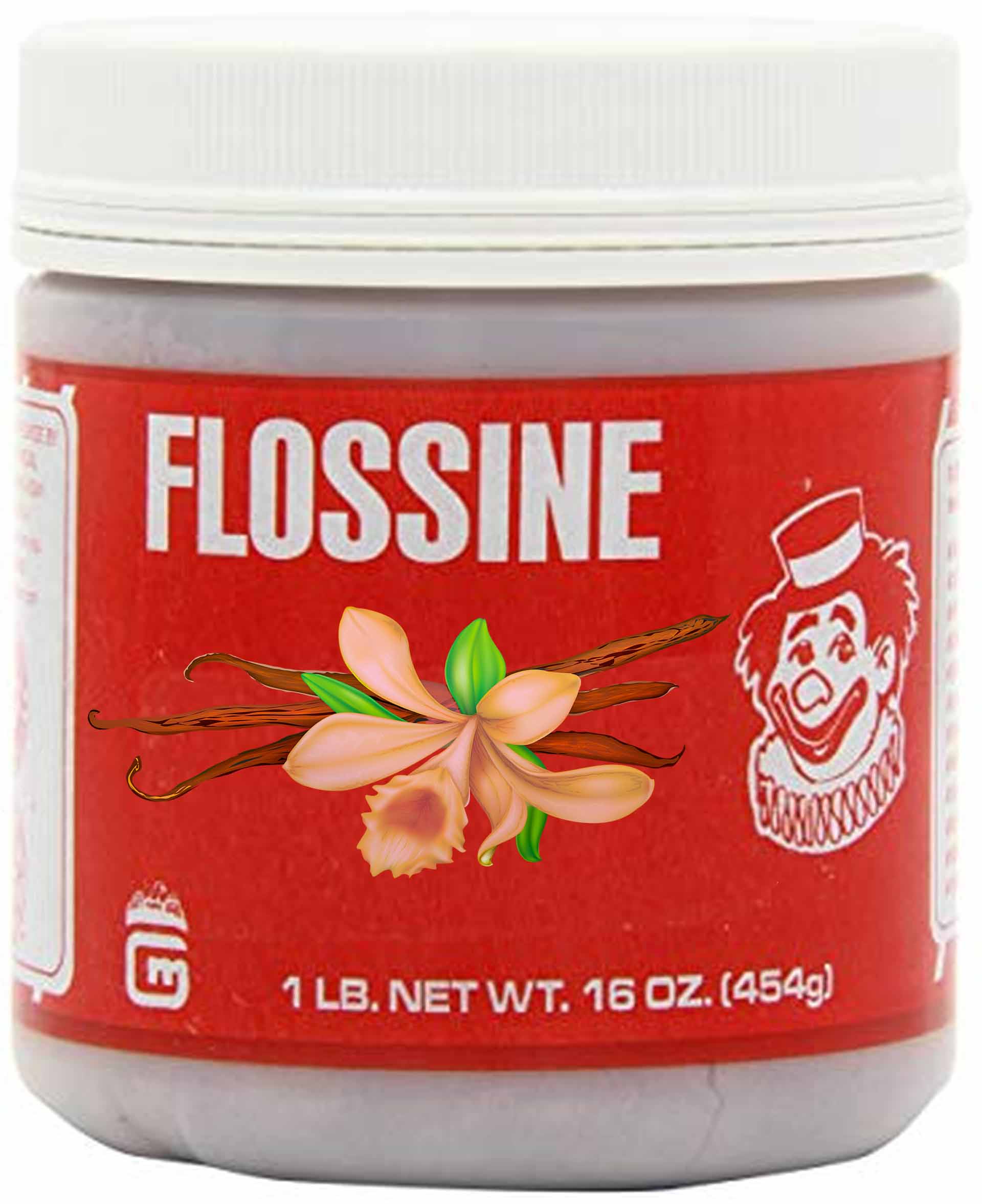 Aroma für Zuckerwatte, Flossine Vanille rosa 0,454 kg