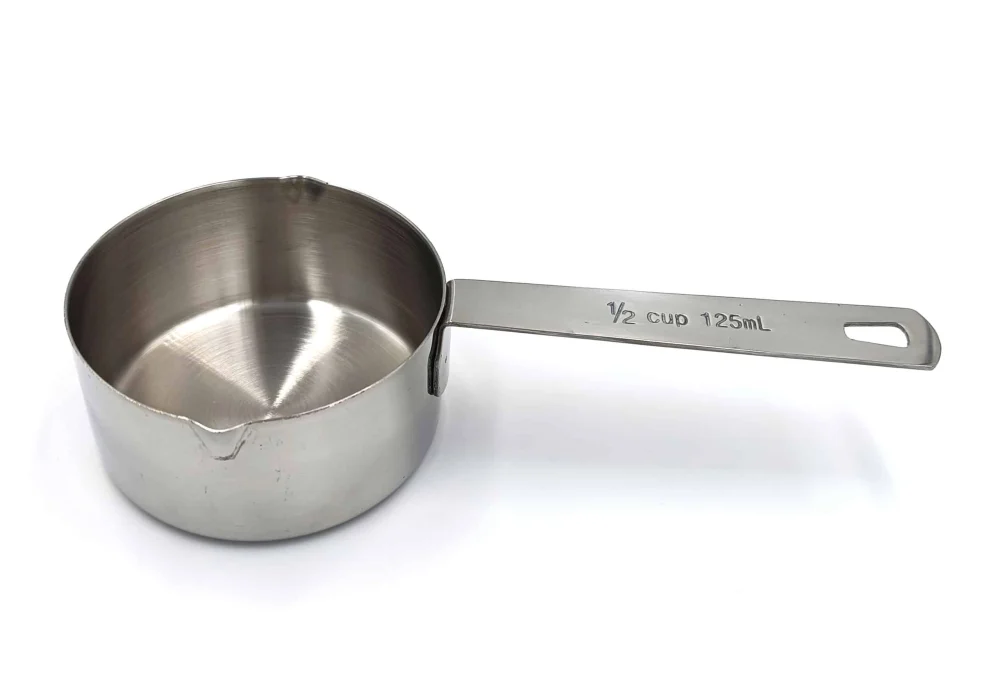 125 ml Edelstahl-Messbecher– ideal für alle 4oz-Popcornmaschinen.